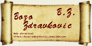 Božo Zdravković vizit kartica